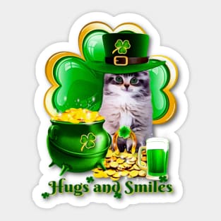 Leprechaun Kitty Sticker